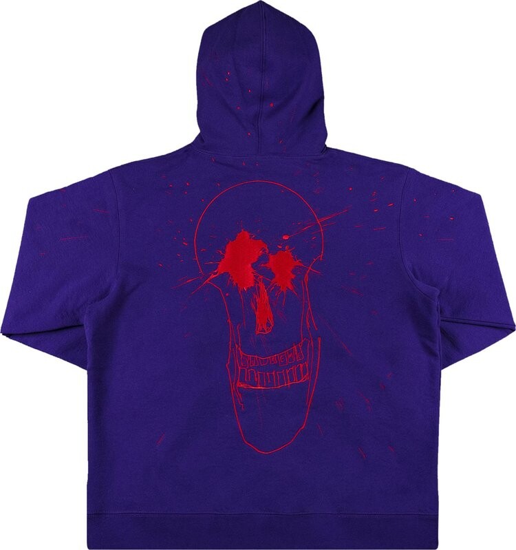 Толстовка Supreme Ralph Steadman Skull Hooded Sweatshirt 'Purple', фиолетовый — фото 3