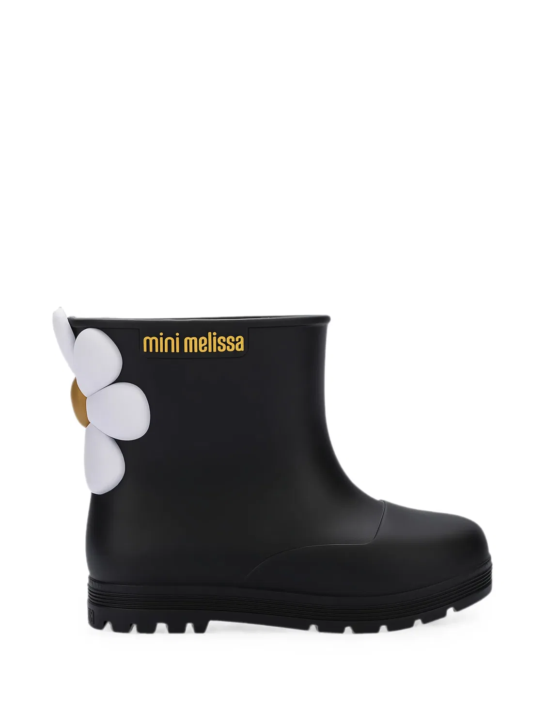 Ботильоны Welly Bloomy с цветочной аппликацией Mini Melissa, черный