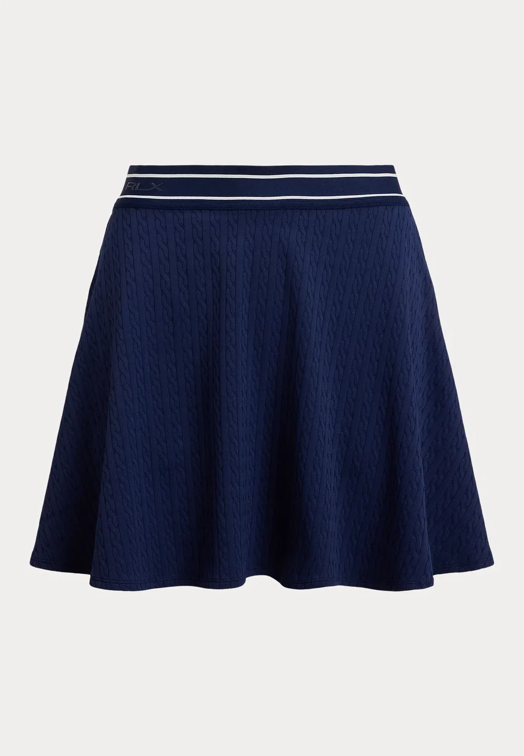 Юбка-Шорты А-силуэта с узором «косичка» - спортивная юбка Polo Ralph Lauren, Refined Navy/Ceramic White Mlt — фото 4