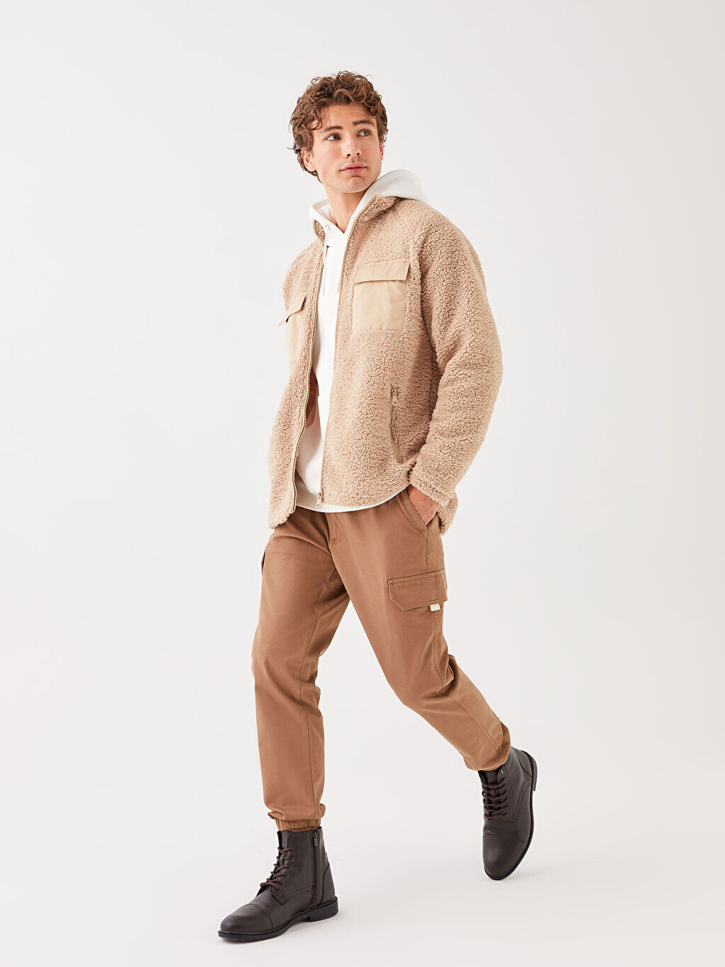 

Мужские брюки карго из габардина стандартной посадки LCW Casual, Коричневый, Мужские брюки карго из габардина стандартной посадки LCW Casual