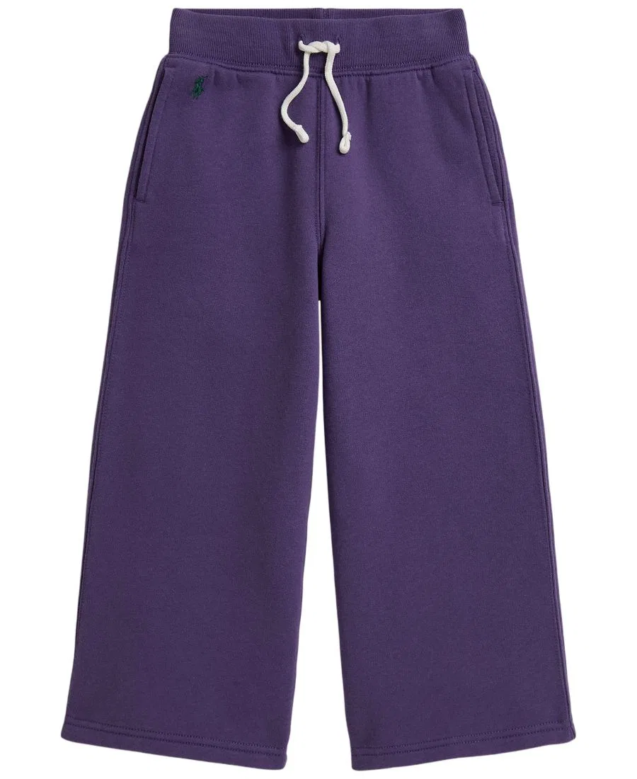 Спортивные брюки из футера с широкими штанинами, модель Fleece Wide-Leg Sweatpants Polo Ralph Lauren, Valley Purple