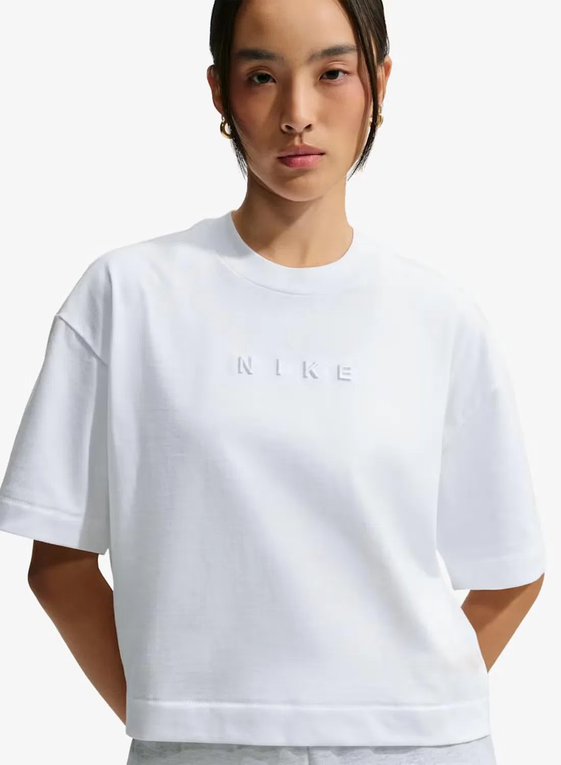 Футболка с принтом W Nsw Luxe Ss Tee Boxy Fa26 Nike, белый