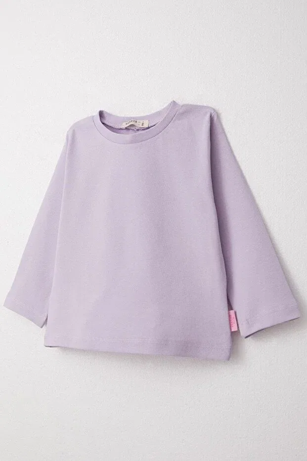 Детская футболка для девочек с длинным рукавом Breeze, Light Lilac — фото 3