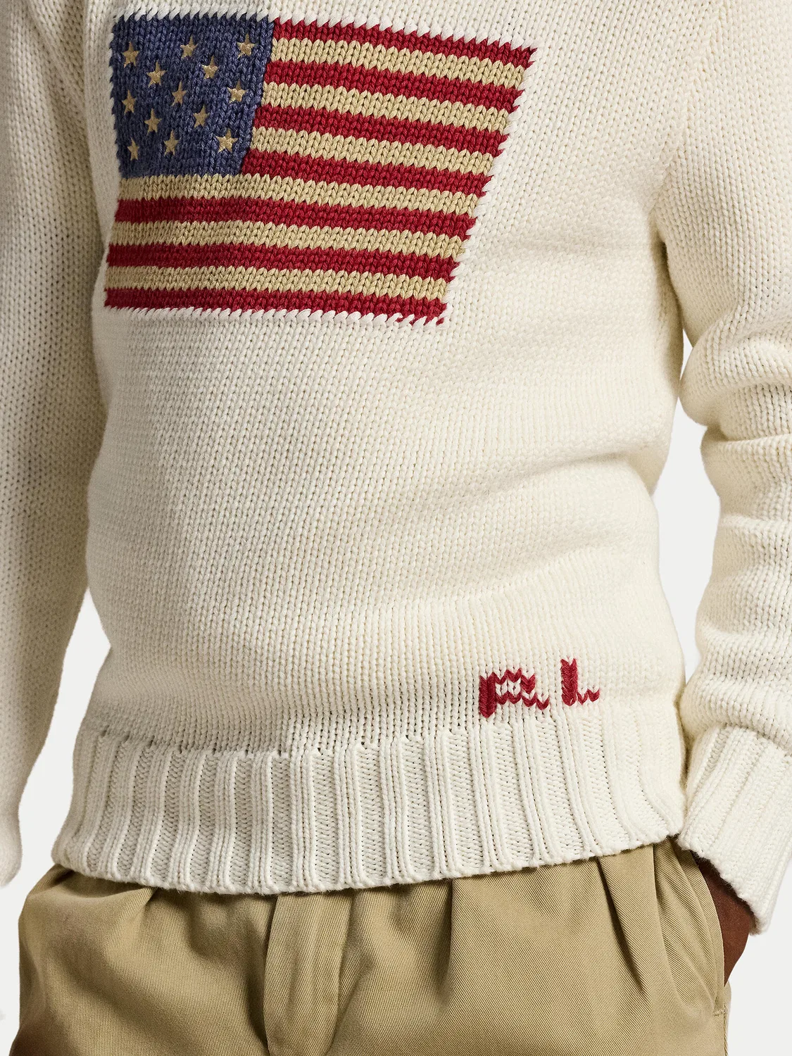Пуловер стандартного кроя для мальчика Polo Ralph Lauren, белый — фото 3