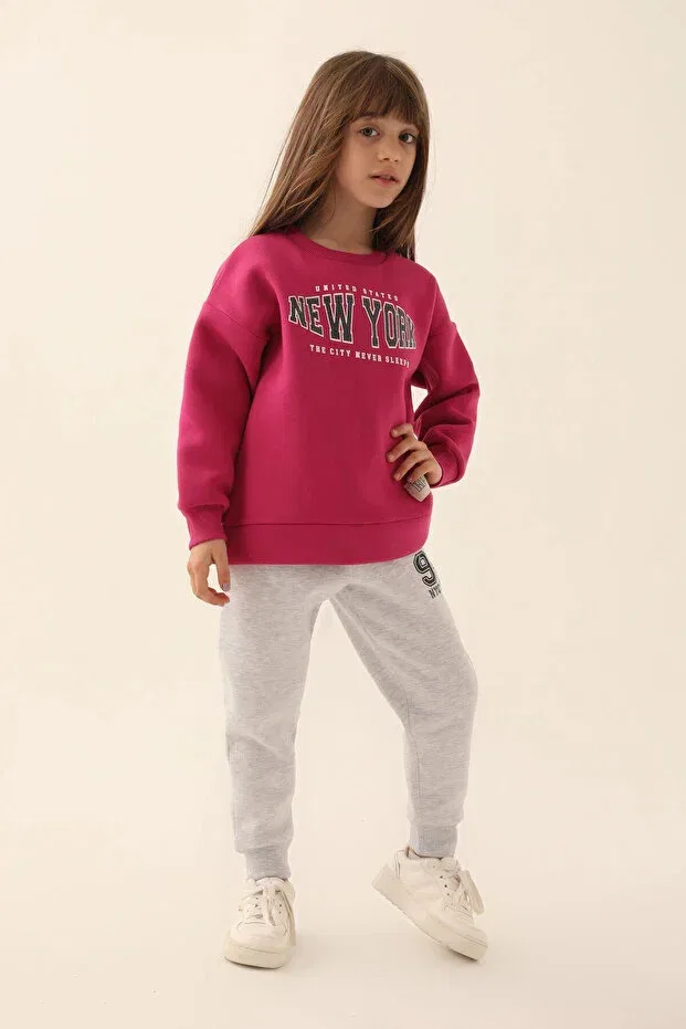 Детский спортивный костюм для девочек с принтом Sportswear Rolypoly, Plum