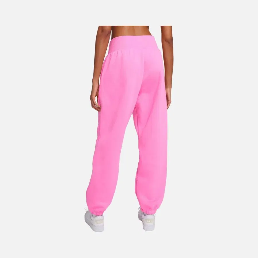 Спортивные штаны Nike Sportswear Phoenix Fleece High-Rise, высокие, оверсайз, с флисом, Розовый — фото 2