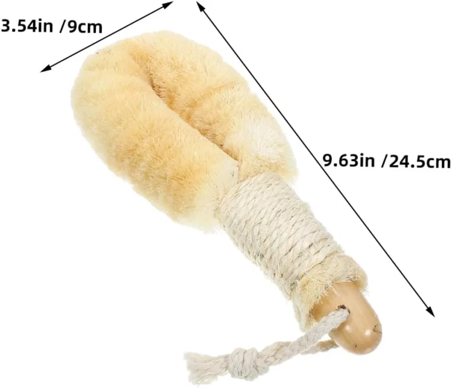 Щетка для тела Sisal, DONFAMDS, 2 шт, 24.5x9x4.5 см, Beige — фото 2