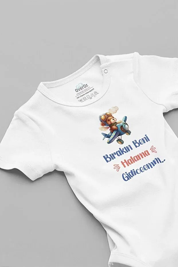 Детское боди с коротким рукавом Organic cotton printed baby bodysuit Overoz, White