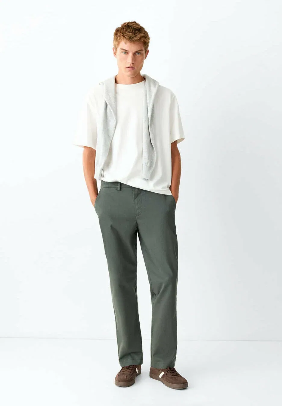 Подростковые - чиносы Mango Kids, Light Green