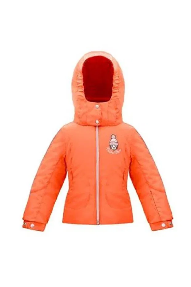 Детское зимнее пальто для девочек с капюшоном Poivre Blanc, Orange