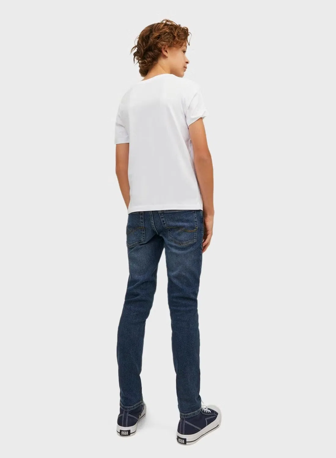 Футболка с коротким рукавом с принтом Jack & Jones Junior, темно-синий — фото 3
