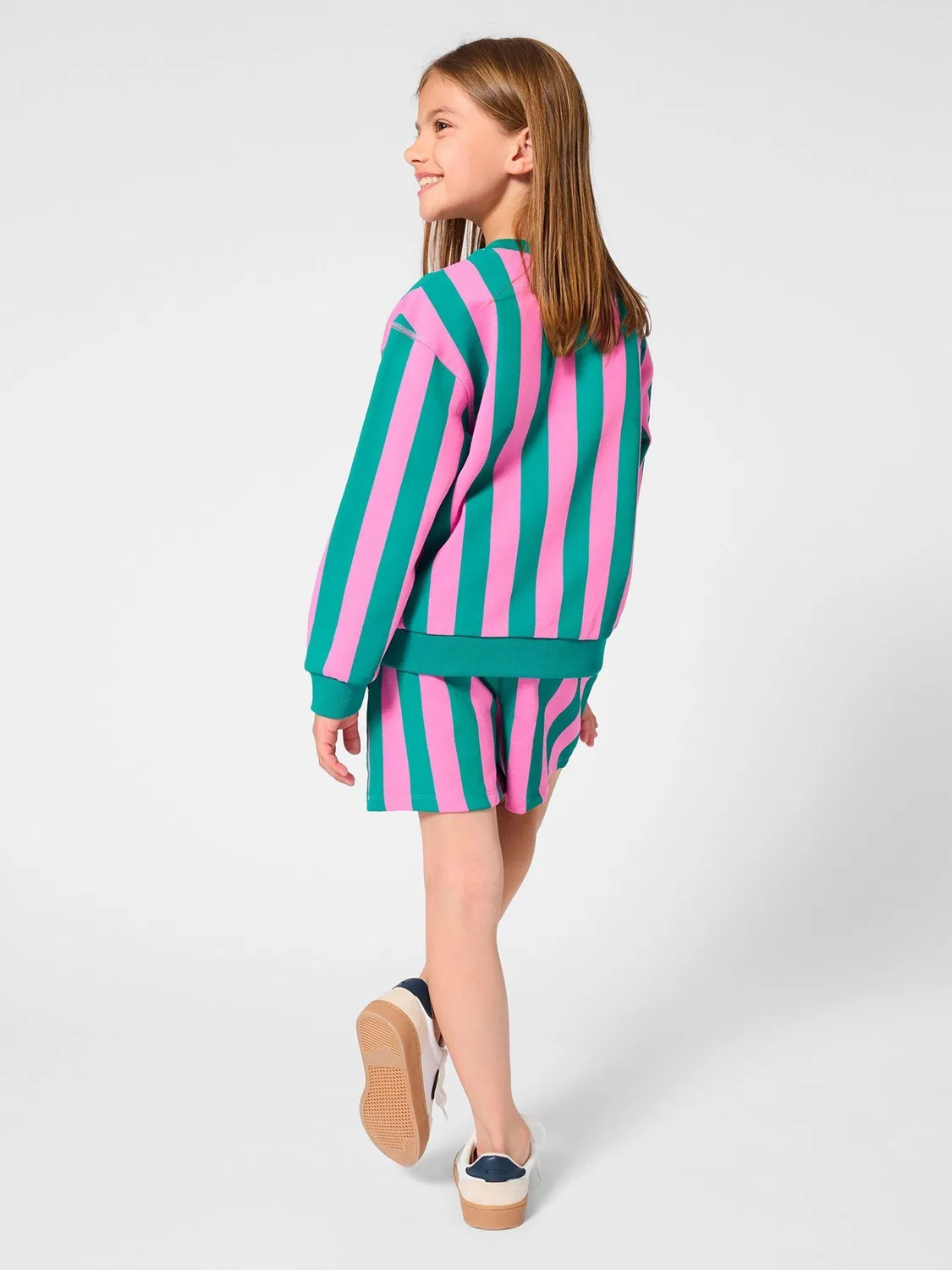Шорты бермуды Kids Around Colourblock Stripe, розовый — фото 3
