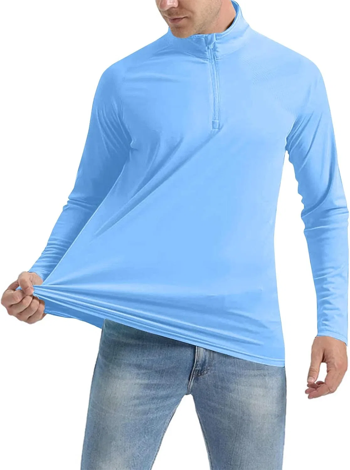 Мужская футболка с защитой от солнца UPF 50+, Light Blue — фото 2
