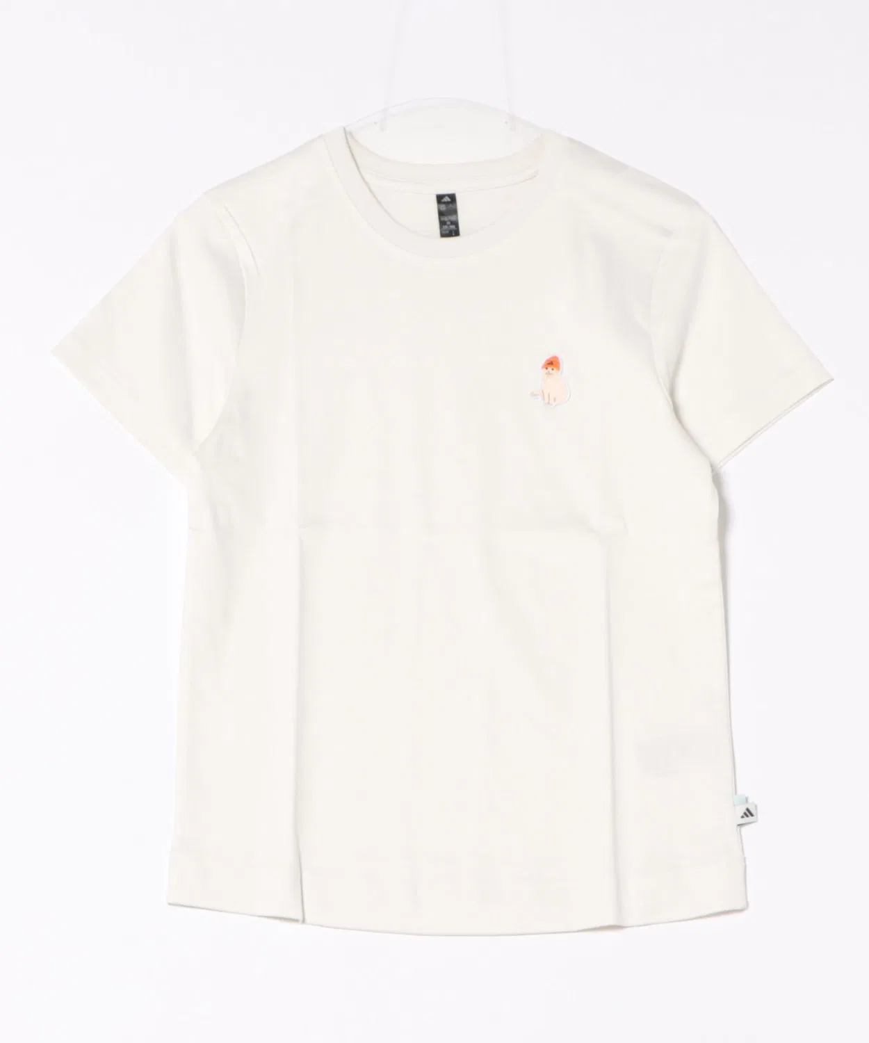 Женская футболка с принтом кота Cat Graphic Adidas, Off White