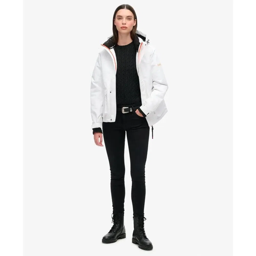 Женская ветровка с капюшоном Ultimate Windbreaker Superdry, Weiss — фото 3