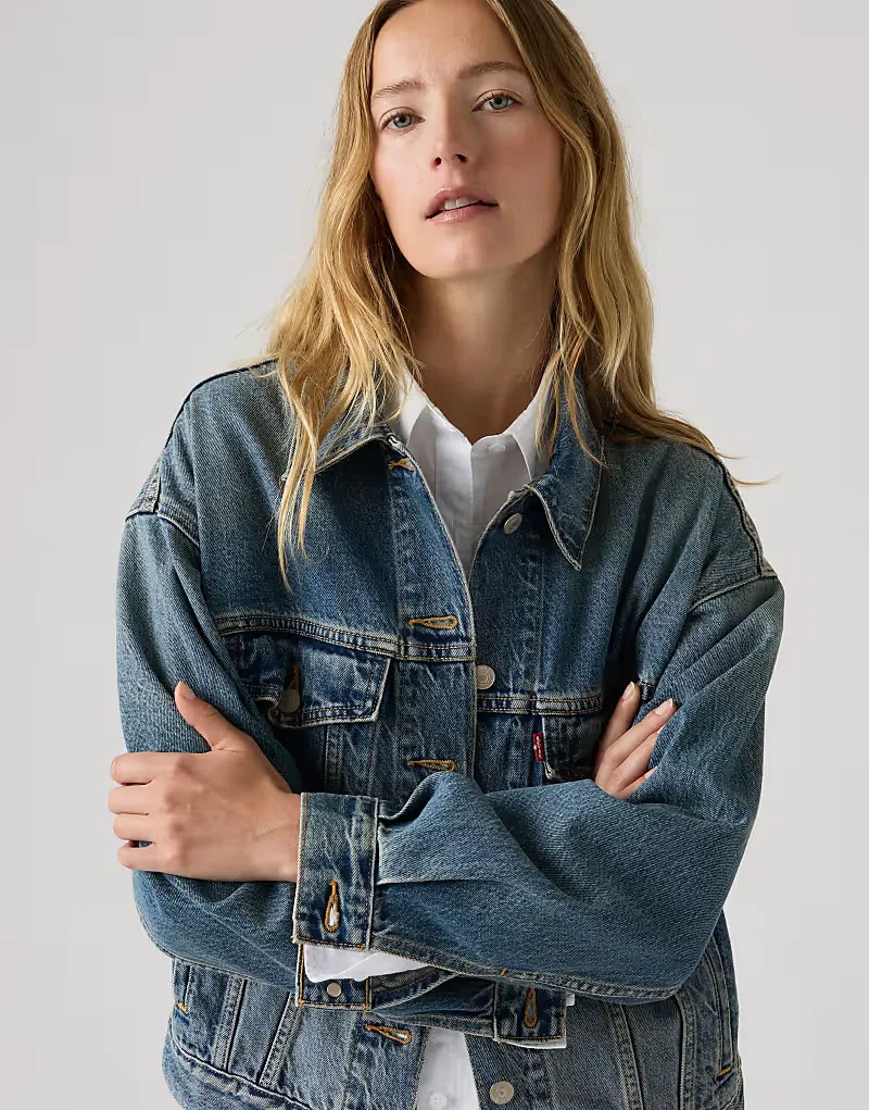 Джинсовая куртка-тракер Levi's 90-х годов, синий — фото 3