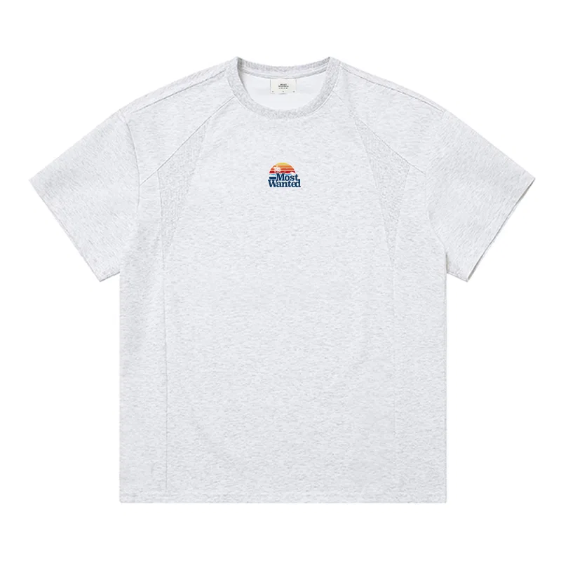 Детская футболка с круглым вырезом MostwantedLab, White Heather Gray