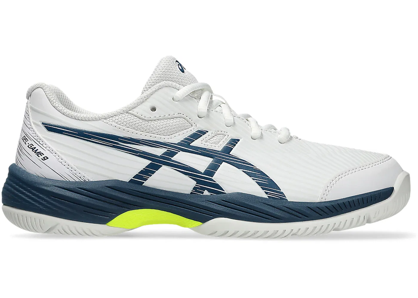 Детские кроссовки с сетчатым верхом ASICS Gel-Game 9, White Mako Blue