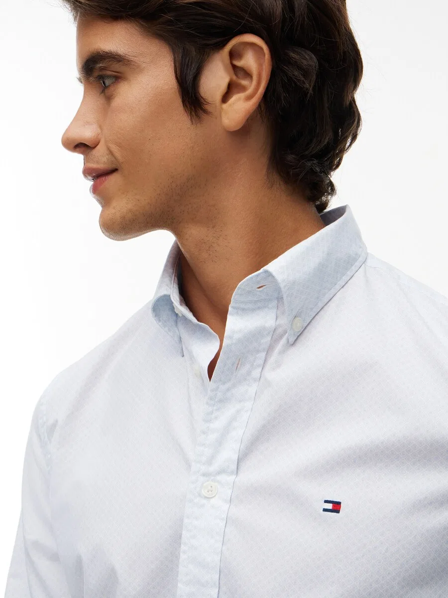 Рубашка на пуговицах TOMMY HILFIGER Regular fit 'FLEX' светло-голубого цвета — фото 3