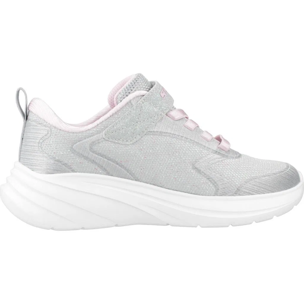 Детские кроссовки с блестящим верхом Wave 92 Skechers, Grau Blasses Korallenorange — фото 4