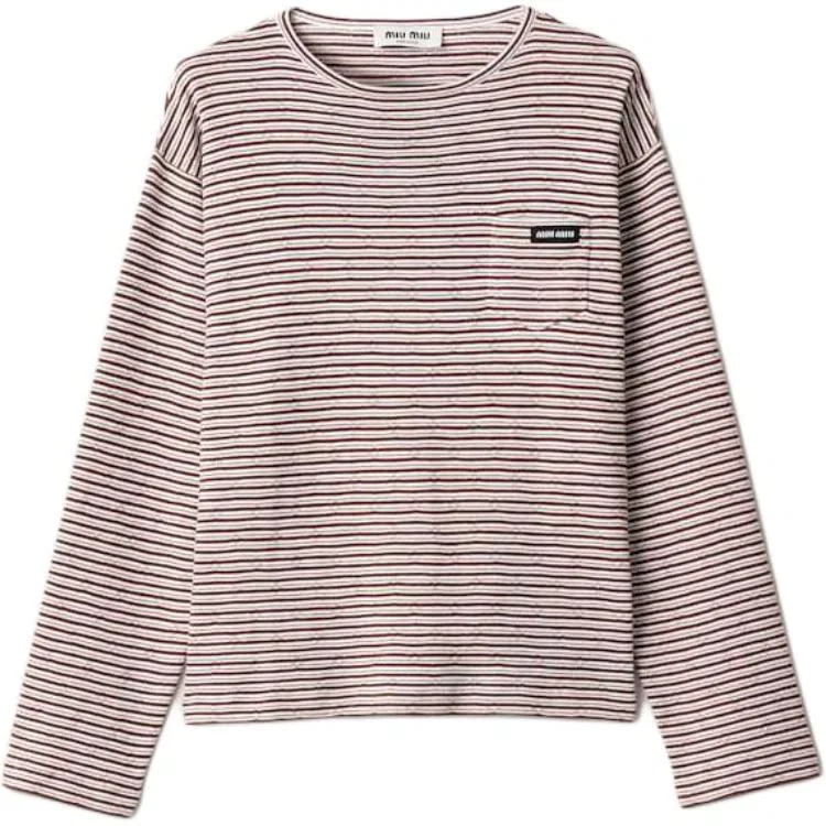 Женский свитер Umber Crew Neck Moderate Straight Fit MIU MIU, Umber