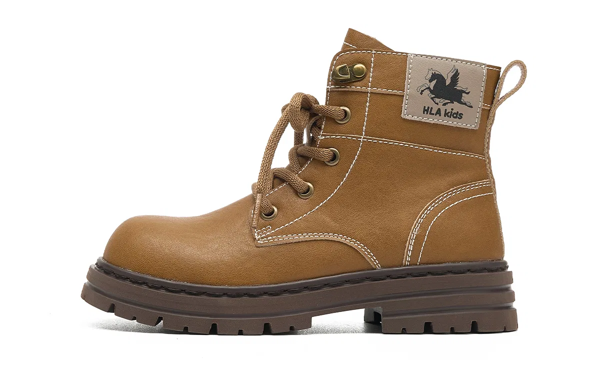 Детские ботинки для мальчиков с принтом HLA, Yellow Brown