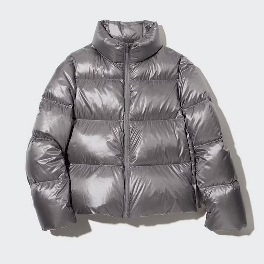

Пуховик Uniqlo Ultra light Down Shiny, серый
