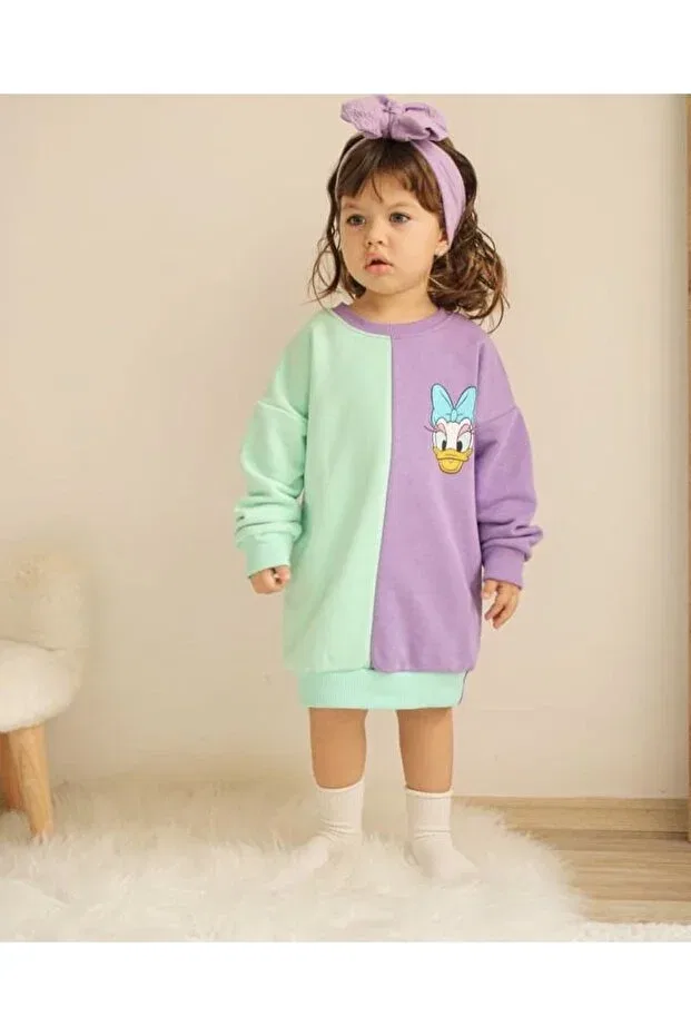 Детское платье для девочек хлопковое Ducky dress Hulohoopbaby, Purple — фото 4