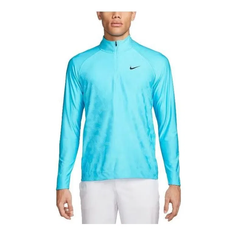 Куртка для гольфа с длинным рукавом Dri-Fit Adv Tour 1/2-Zip Nike, синяя