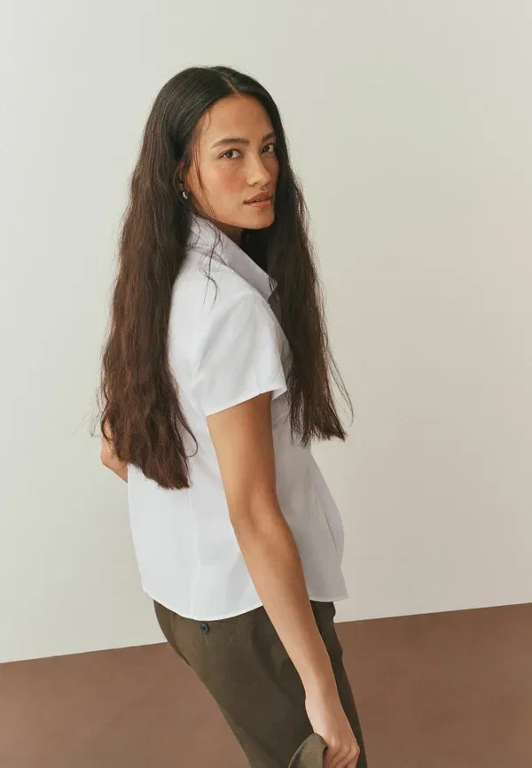 Блузка с коротким рукавом Regular fit Essential Short Sleeve 2 Pack Next, белый — фото 4