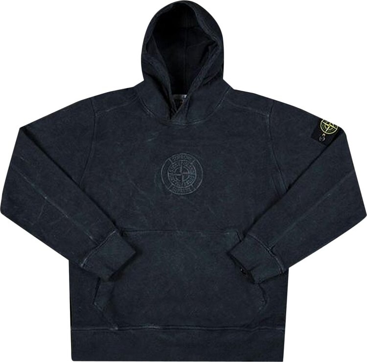 

Толстовка Supreme x Stone Island Hooded Sweatshirt 'Black', черный