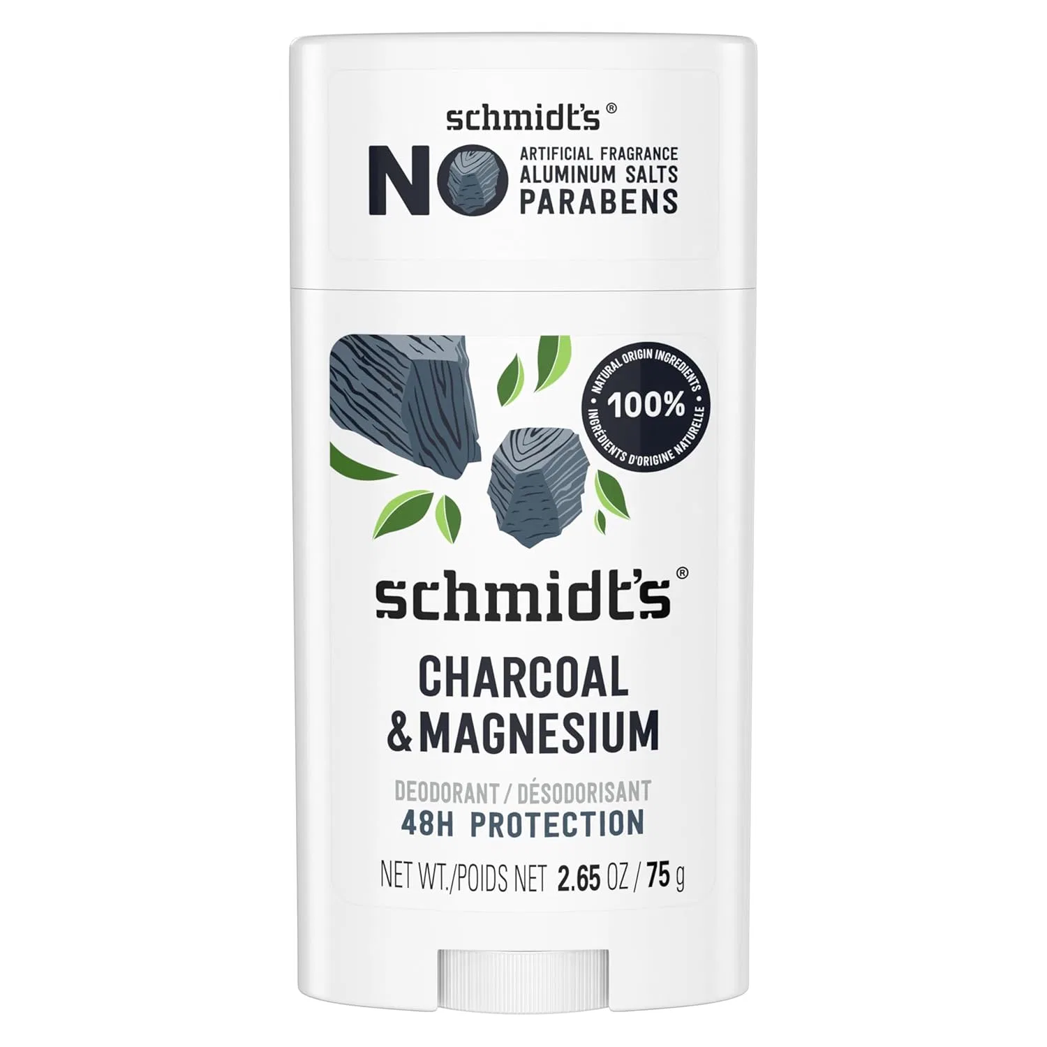 Дезодорант с древесным углем и магнием Schmidt's, 75 г