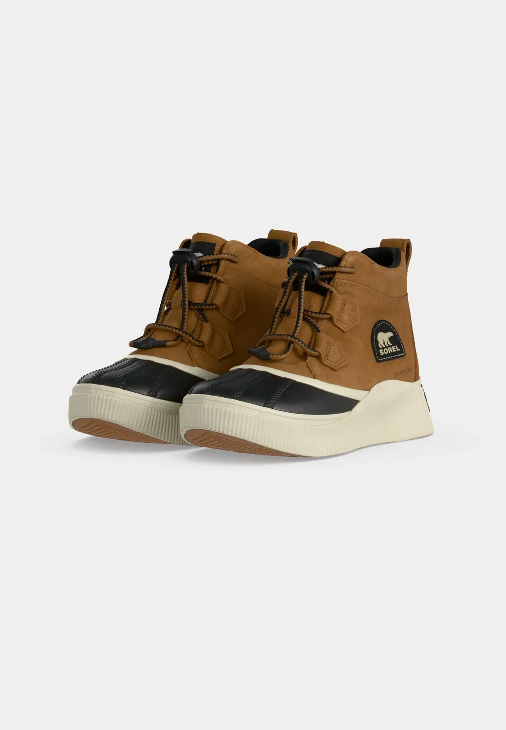 Big kids out n about iv classic wp unisex - lace-up ankle boots Sorel, Taffy/Sea Salt — фото 3