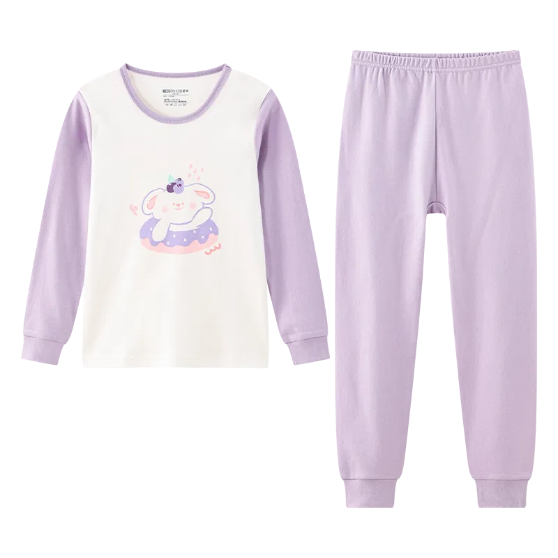 Детский комплект нижнего белья с круглым вырезом Red bean, Purple