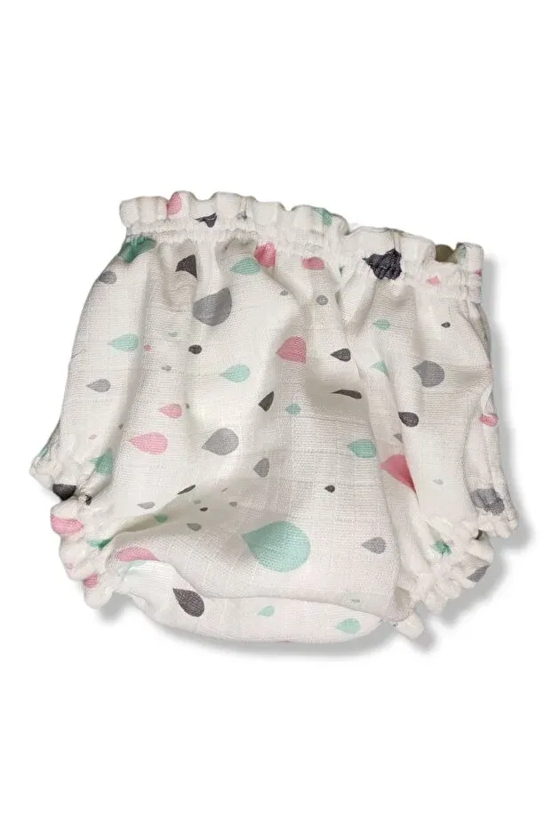 Детские трусы для девочек с принтом Pink drops patterned panties with mattresses (liquid proof) drop training pants swimsuit shorts Majkabeba, Pink Gray Drop — фото 3