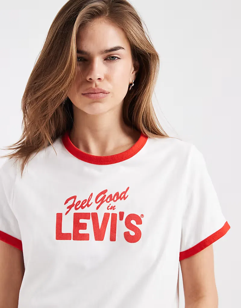 Футболка ringer с графикой Favourite Levi's, белый — фото 3