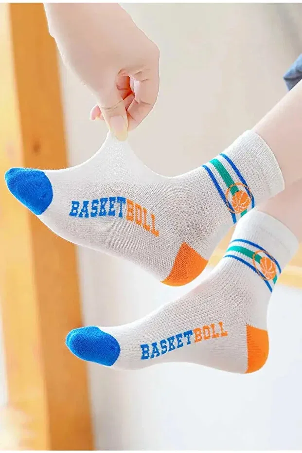 Детские носки с узором basket'ci Mikka Lüks, Белый — фото 2