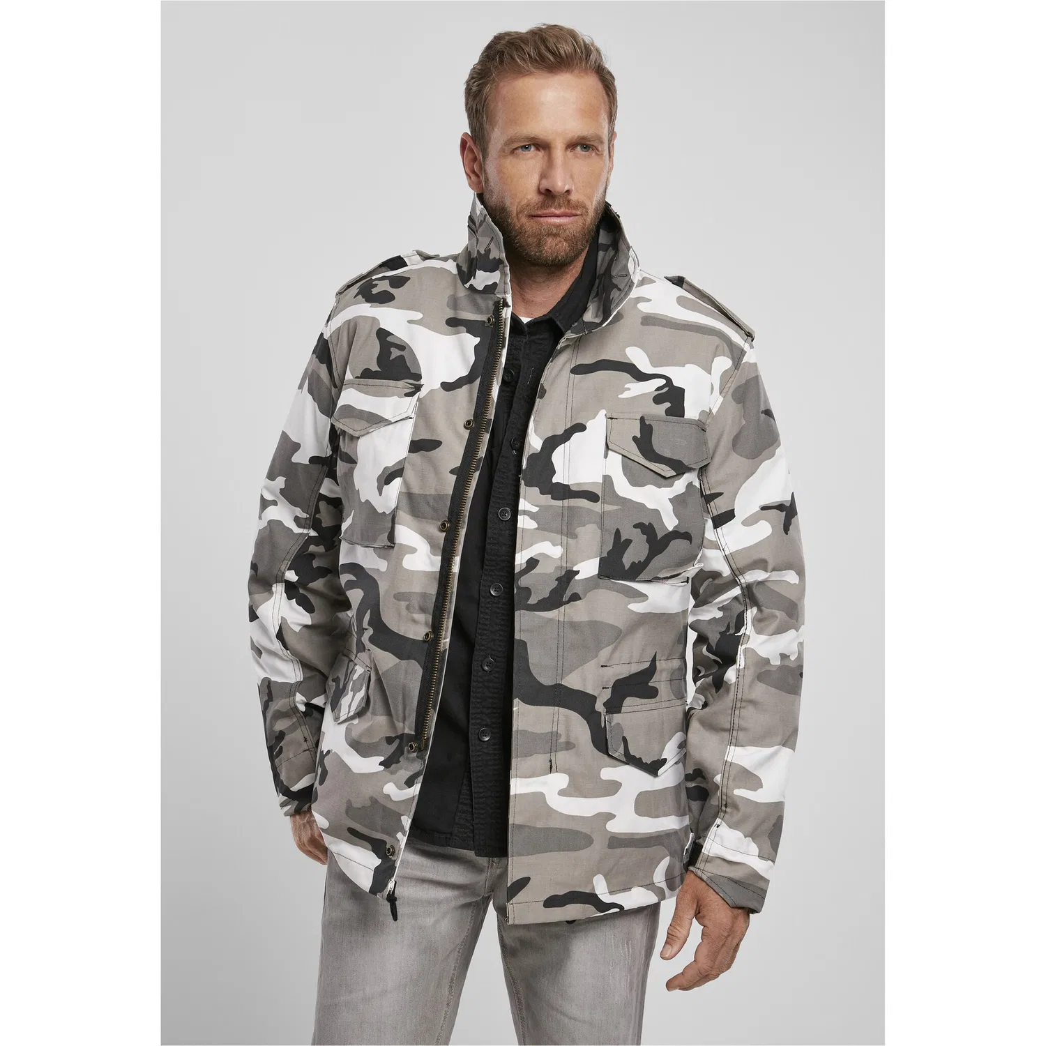 Мужская всепогодная куртка M-65 Field Jacket Brandit, Snowcamo — фото 2