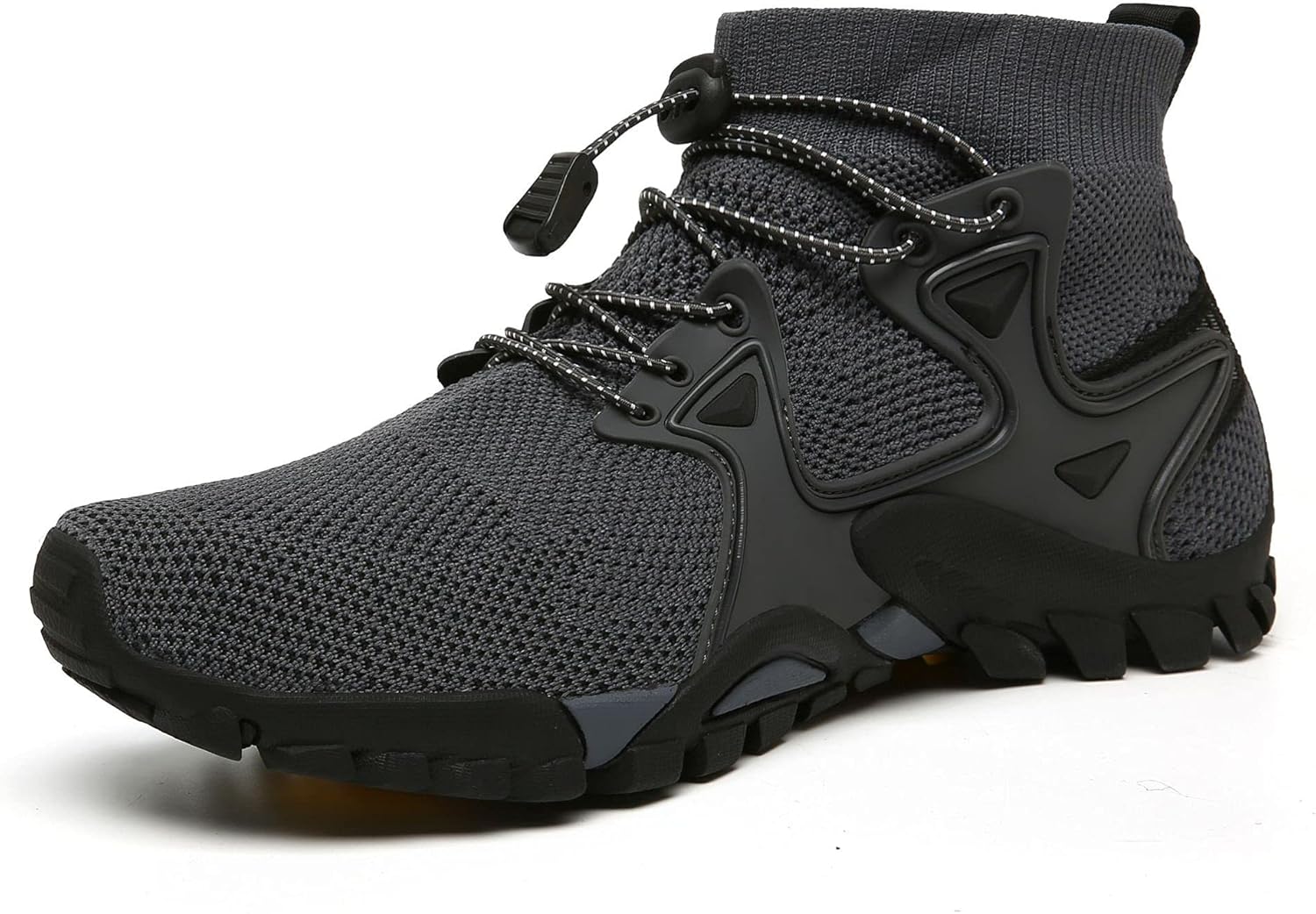 

Кроссовки для походов hongrenamz мужские, легкие треккинговые горные средние повседневные кроссовки на шнуровке, серый