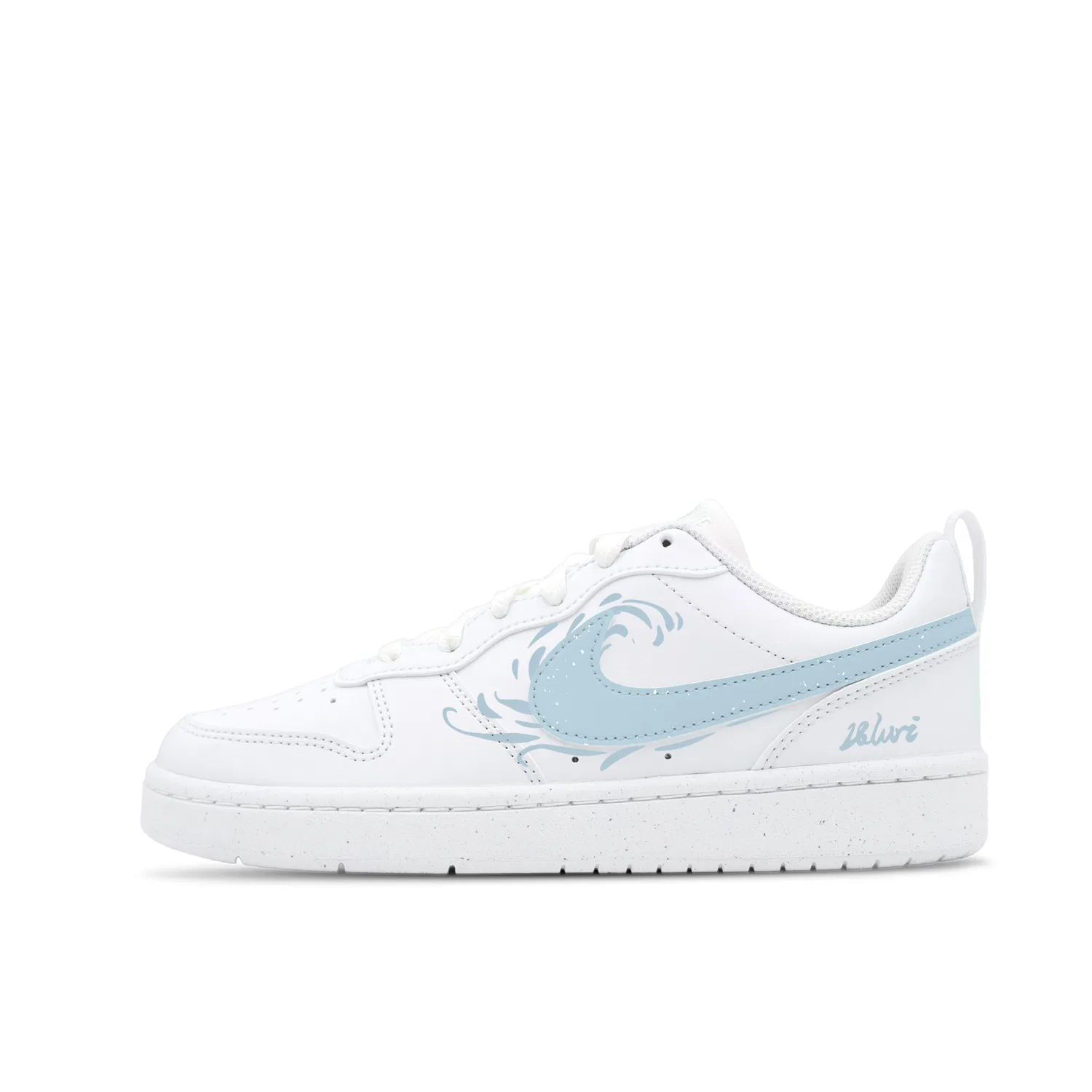 Кроссовки Court Borough 2 Islan, Han Yang Dimension, campus style, good looking, dopamine dressing, girlish look leather Nike, White/Blue