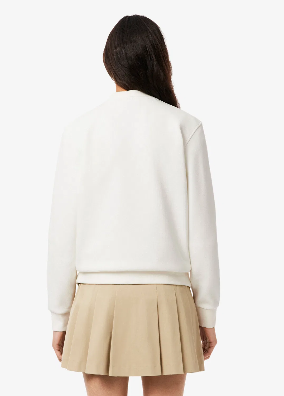 Свитшот женский Lacoste Relaxed Fit, белый — фото 3