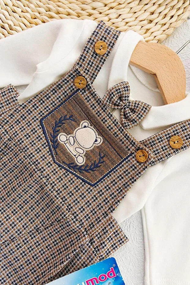 Детский комбинезон для мальчиков с принтом Babymod, Brown — фото 2