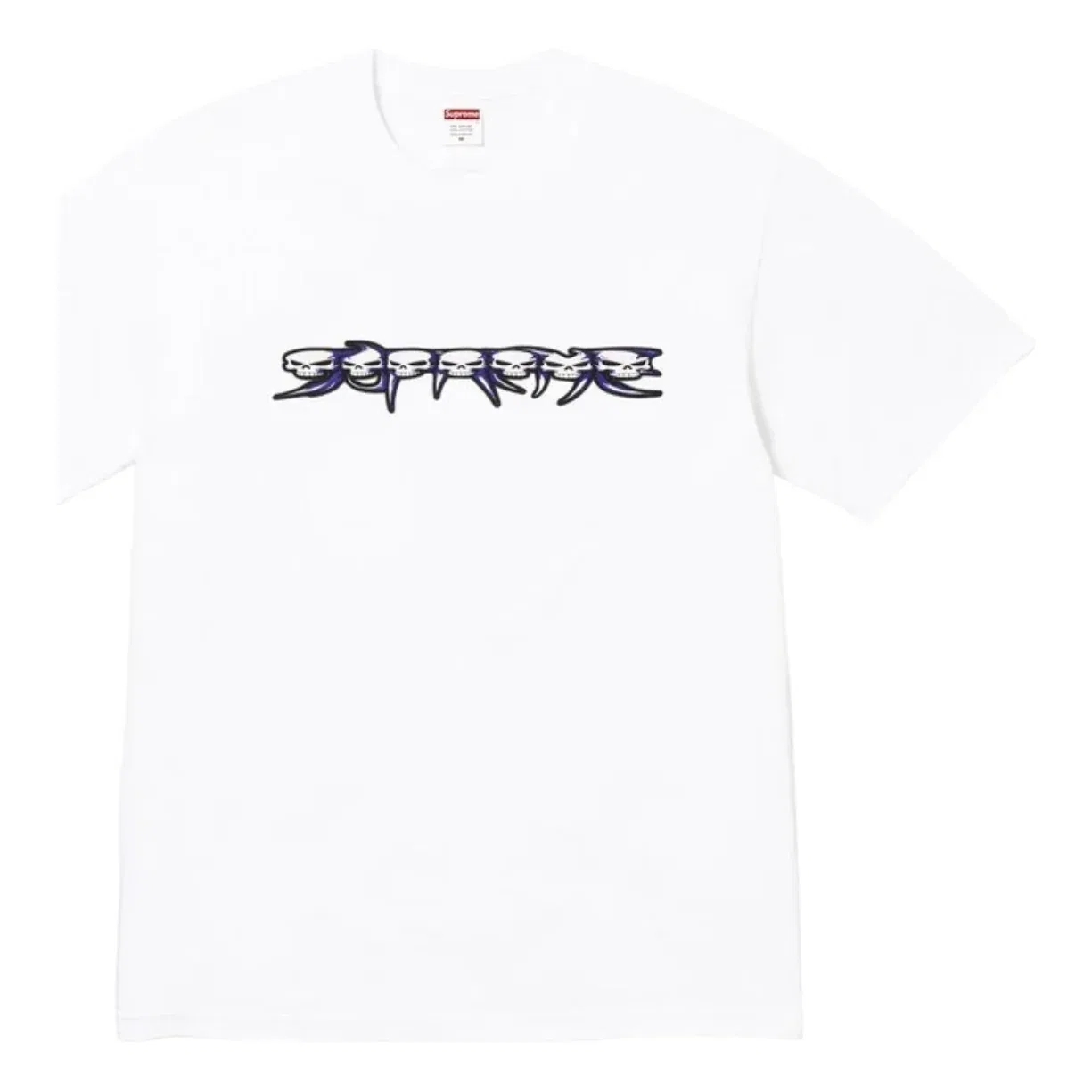 Мужская футболка FW26 Skulls Spellout T-Shirt 'White' Supreme, белый