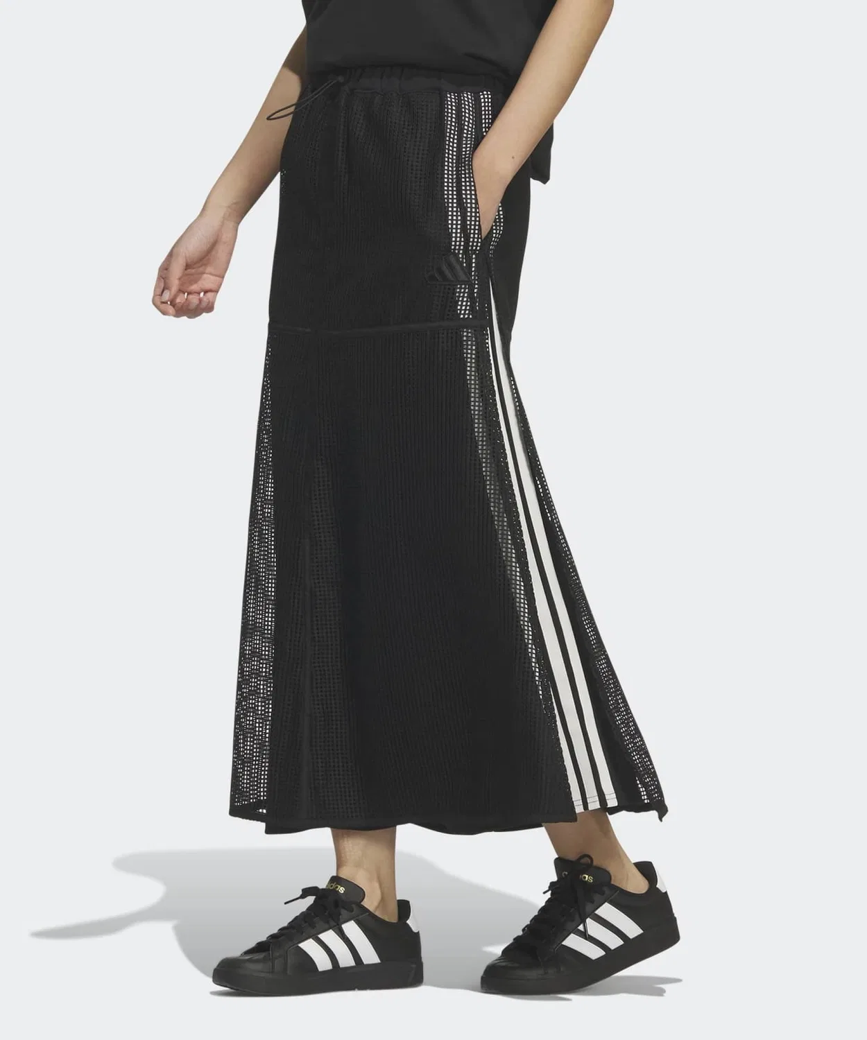 Женская юбка-миди с сеткой Must-Have Mesh Layered Adidas, Black — фото 4