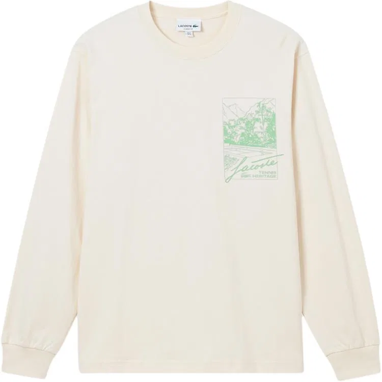 Футболка с круглым вырезом Lacoste, Cream White