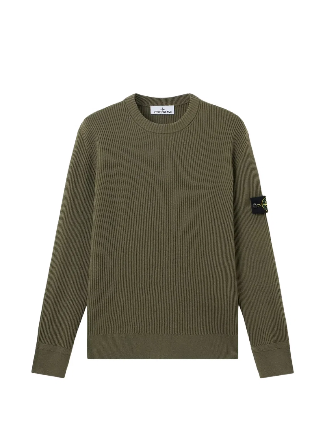 Stone Island Свитер с круглым вырезом зеленый