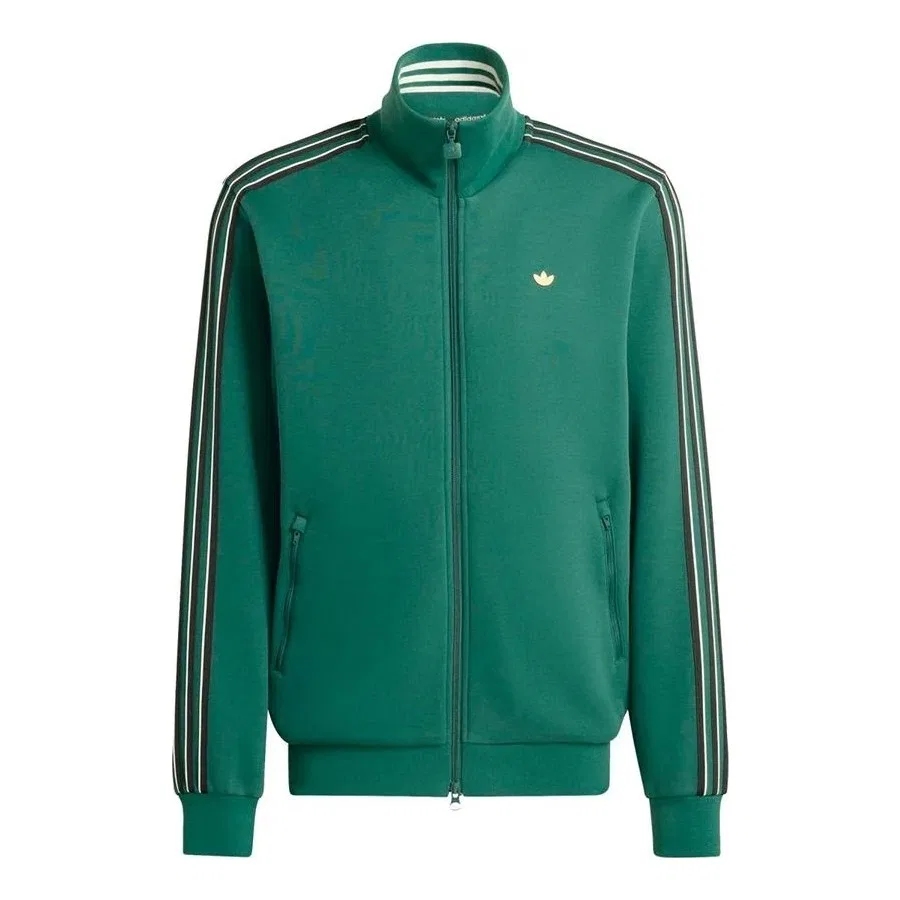 Мужская куртка с воротником-стойкой Classic TT adidas, Зеленый
