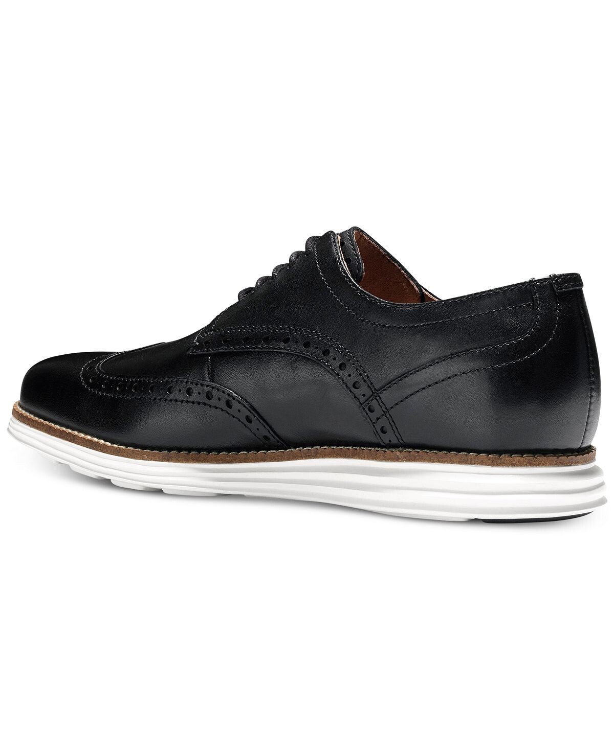 Мужские оригинальные оксфорды grand wing Cole Haan, черно-белый — фото 4