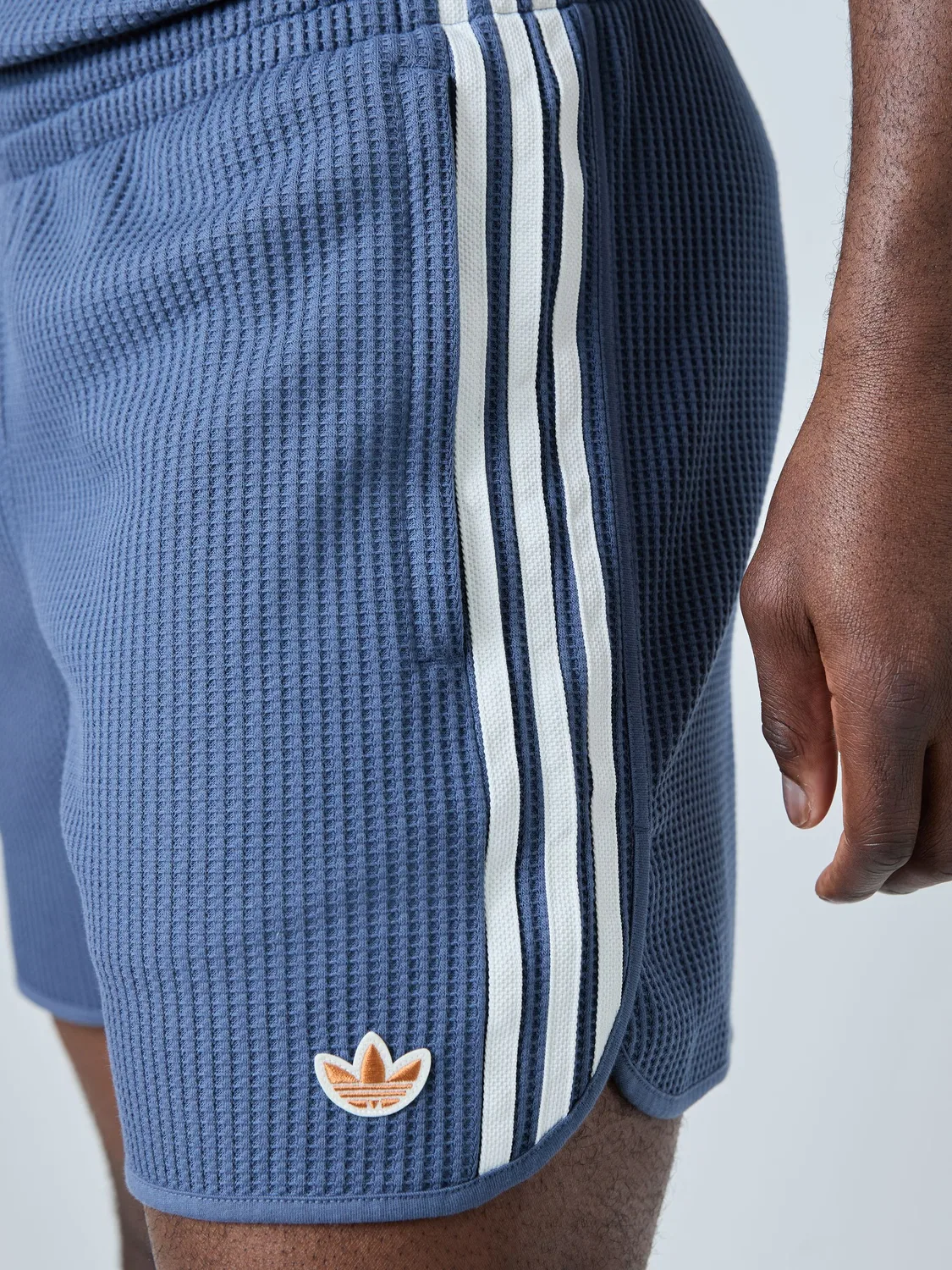 Шорты спортивные Waffle Knit Sprinter, adidas Originals, темно-синий — фото 4