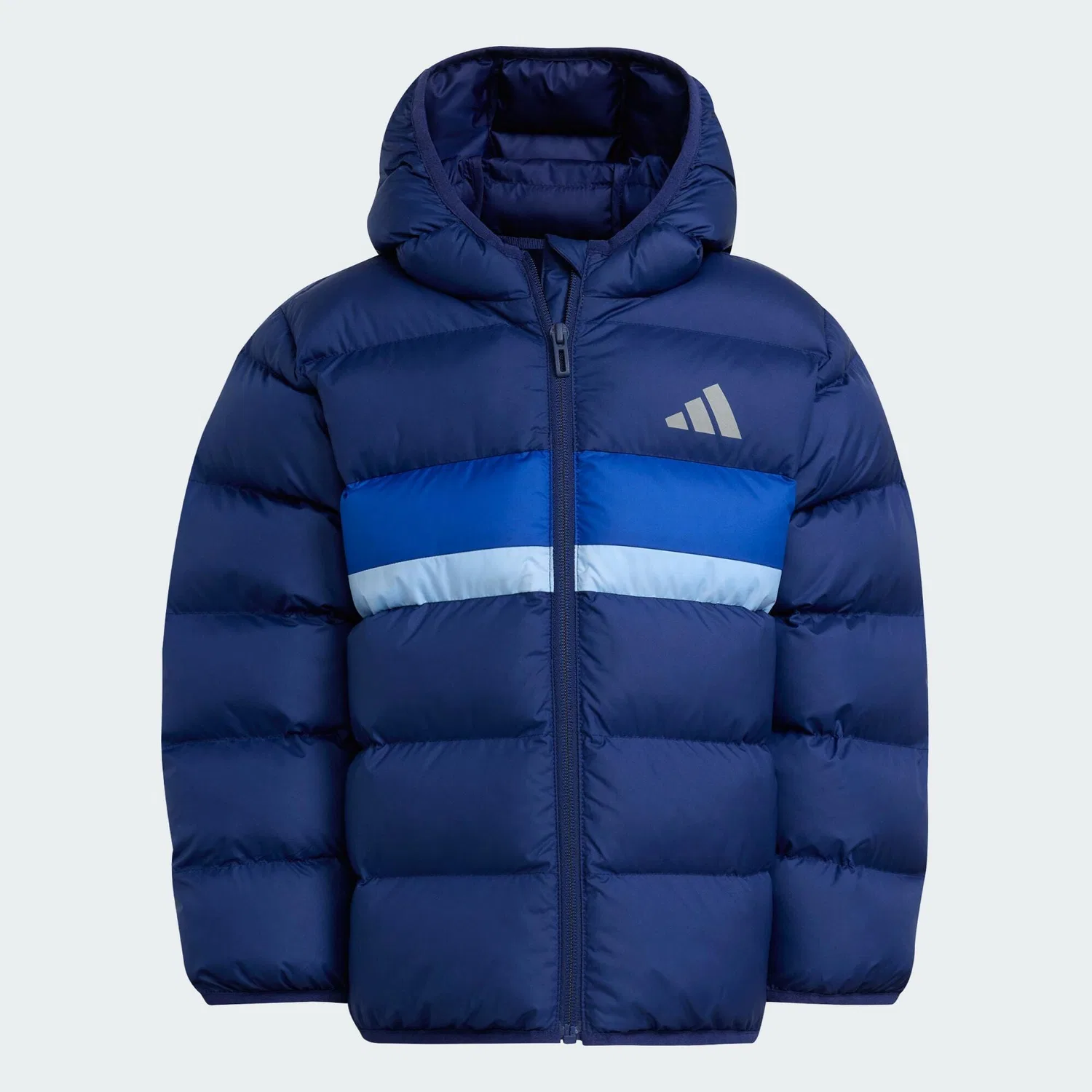Детская куртка с капюшоном Kunstdaunen Jacke Kinder Adidas, Dunkelblau Konigsblau Kometblau